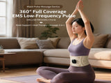 EMS Microcurrent Pulse Waist Massage Belt with Graphene Heating & Lumbar Support, Foldable & V1341-ZY-VP6ESSZV-B