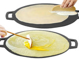 40cm Seasoned Cast Iron Induction Crepes Pan Baking Pancake Tool Pizza Bakeware V324-CS2-FLATPAN-40CM