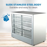 EUROCHEF Electric Food Warmer Display, 1000W, 4-Tier Stainless Steel V219-FODWMREUCAP1S