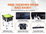 Foldable Tennis Ball Hopper, Holds 180 Tennis Balls, Lightweight Aluminum Alloy Tennis Ball Basket V952-KZDBXSWQTC182488OV0