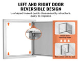 BBQ Access Door, 457x610 mm Single Outdoor Kitchen Door, Stainless Steel Flush Mount Door, Wall V952-DMMBSCJMYS18HT3RAV0