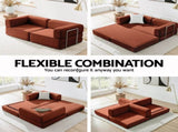 Artiss Convertible Folding Sofa Bed Orange SBED-E-FLD03-2S-OR-AB