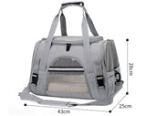 Blue Foldable Pet Carrier Bag with Breathable Mesh Windows, Removable Fleece Pad & Shoulder Strap V888-ELOSUNG55556