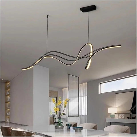 BAMDECOR A203 1.6m Modern minimalist pendant lights for home decoration ceiling pendant light V255-BAM-A203-1.6-BLK