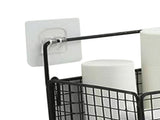 Wall Mount Storage Basket Multifunctional Iron Wall Hanging Organizer Rack with Hook for Kitchen V1294-YM0901-3117240211412