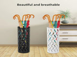 Metal Umbrella Stand in White, 15x15x42cm, Holds 4-6 Long Umbrellas V178-59215
