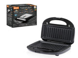 6-in-1 Electric Sandwich Maker with Interchangeable Non-Stick Plates for Waffles, Paninis, Donuts, V1341-ZY-JK8GVXDS-BLACK