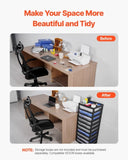 Plastic Storage Organizer 10-Tier Large Capacity with Organizer Top Black Frame V952-JTZCCHTZ10CJWVVC4V0