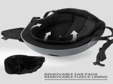 OutdoorMaster Kelvin Ski Helmet - with ASTM Certified Safety, 9 Options - for Men, Women & V1168-ADU-SKI-GR-L
