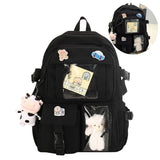 Kids Backpack 43x31 cm for School, Black, with Accessories, Compatible with Children and Teens V1188-MS-325-0304