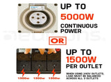 GENPOWER 7kW Peak 5kW Rated Commercial Diesel Generator, Electric Key Start, 1 20A 415V 3 Phase, 3 V219-GEN3DSGPRC1M4