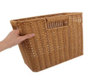 Tall Narrow Woven Storage Basket in Dark Brown for Home Organization, Stylish Space Saving and V1369-AZ3-W-18813