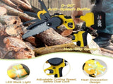 36V 8" Mini Cordless Electric Chainsaw 2XBattery 36V Wood Cutter Rechargeable V201-FDZ0036YL8AU