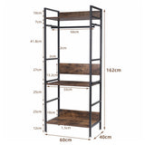 Metal Garment Rack Coat Stand MDF & Iron Organizer V178-66746