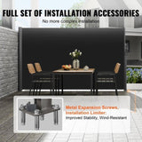 VEVOR Retractable Side Awning 71''x 118'' Patio Screen Fence Divider Fencing V952-ZYPF180X300CMBK01V0