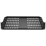 VEVOR 2U Server Rack Shelf 16"/406 mm Depth Vented Rack Mount Shelf with Tray V952-FWQJJGB2U16Y33AWQV0
