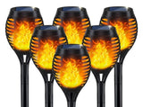 Solar Torch Light with Flickering Flame for Decorations Solar Lights Outdoor for V1107-124-92340-BLK-12PACK