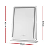 Embellir Makeup Mirror 40x50cm Hollywood Vanity with LED Light Strip Rotation MM-E-STAND-4050LED-WH