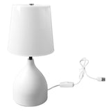 Bedside Table Lamp 5V Dimmer Touch Switch White Nightstand Lamp for Kids Room Living Room Bedroom V1294-YM0706-3119230098411