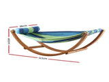 Gardeon Hammock Bed Outdoor Camping Kids Timber Hammock Rocking HM-TIM-ARC-KIDS-BLUE