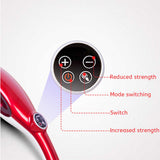 SOGA 6 Heads Portable Handheld Massager Soothing Stimulate Blood Flow Shoulder Red MASSAGER833ARED