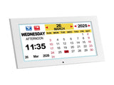 Artiss 10" Digital Day Clock Alarm Calendar Dementia Date Week Desk Clocks White DDC-10INCH-WH