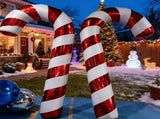 Trendbay 2pcs Extra-Large Red & White Striped Candy Cane Balloons V1142-RB1005012482936744