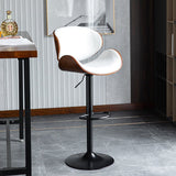 SERENIT European White Modern Bar Stools Swivel Bar Stool Chair Counter Height Barstool with 360 V255-SE-SP-1865-WHITE
