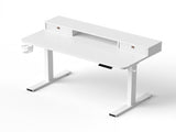 Artiss Electric Standing Desk Height Adjustable Home Office 120cm White HASD-ET156E-SHELF-WH-AB