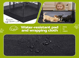 i.Pet Pet Dog Playpen Heavy-Duty Enclosure Multi-Configuration Indoor Outdoor Black PET-DOGPLAYPEN-H80-2IN1