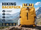 Yellow Outdoor Hiking Backpack - Lightweight Nylon Travel Daypack with Multi Pocket Storage, Water V888-ELOSUNG54682