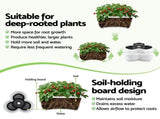 Green Fingers 5 Tier Vertical Planter, Stackable Planters with Wheels, White, Bed, GARDEN-5T-WH