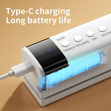 **1pc white Portable Wireless Vacuum SealerUSB Charging Compact Design, One-Touch Sealing for V1102-ZKFKJ001