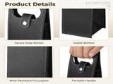 12PCS PU Leather Wine Present Bags, Reusable Single Bottle Wine Tote Carrier with Handle and Button V1192-AZ-W-18410