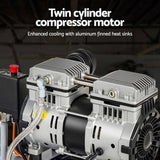 Giantz 30L Air Compressor Quiet 0.75HP Oil-Free Portable Tyre Inflator 40L/Min AC-30L-N-XL-WHT