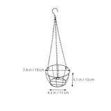 Set of 2 Modern Iron Plant Hangers, Stylish Outdoor Garden Hanging Baskets for Plants, and V1369-AZ3-W-12996