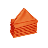 Hoydu Set of 8 Cotton OR Poly Cotton Napkins Mandarin V442-GNA-MISC-SETOF8NAPKINS-MANDARIN-SQ