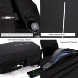 Anti-Theft Hard Shell Backpack For Men With Alloy Frame - Gray PRL-6047432060DBT