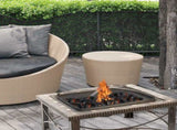 30" Square Slate Tile Fire Pit Outdoor Patio Heater Fireplace V563-FT-51161B