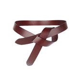 Peroz Arla Women's Brown Leather Knotted Belt V629-PZ-WGLB07-B80