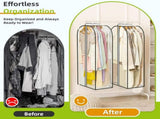 4 Packs Under Bed Storage Containers Bins-55L, 2 Pack Clear Garment Bags-40'' Long V1259-DP01-A-4592