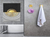 Brushed Gold Stainless Steel Heavy Duty Wall Mounted Square Towel Hooks Robe Hooks - 6 Pack for V1259-HOOK-SS-SQ-BG-6PK