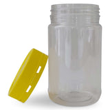 10x 500g Plastic Honey Jars Lids - Round Clear Food Grade Packaging Containers V238-SUPDZ-32706778759248