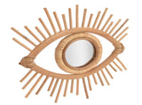 Nordic Makeup Mirror Rattan Woven Eye Shape Wall Hanging Mirror for Home Hotel Bathroom Decoration V1294-YM0523-3115210209611