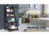 Artiss Bookshelf Corner Shelf 5 Tiers - ZANE Coffee ST-CAB-SHELF-5T-COF