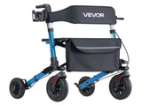 Rollator Walker with Seat for Seniors, Ultra Compact 3-Fold Rolling Walker, Lightweight Aluminum V952-XSZXQLSLHJQ145Q4C001V0