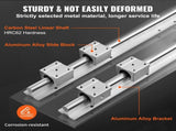 Linear Guide Rail Set, SBR16 1000mm, 2 PCS 39.4 in/1000 mm SBR16 Guide Rails and 4 PCS SBR16UU Slide V952-ZXDGSBR16MM10H508V0