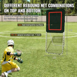 Folding Lacrosse Rebounder for Backyard, 3x8 Ft Volleyball Bounce Back Net, Pitchback Throwback V952-ZQGQFDWTCBWK30JVMV0