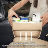 2Pack Car Seat Gap Filler Organizer - Leather Console Side Pocket Seat Storage - Stylish and V1107-800-57317-RED-2PACK