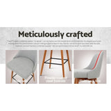 Artiss 4x Bar Stools Swivel Seat Wooden Grey BA-TW-8125-LI-GYX4